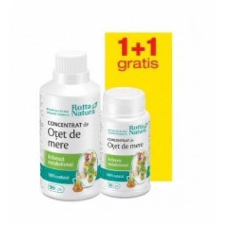 Concentrat de otet de mere 90cps + 30cps gratis - Rotta Natura