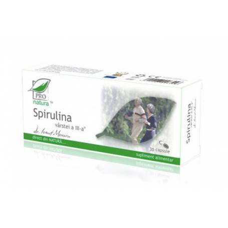 Spirulina varstei a III-a, 30cps - MEDICA