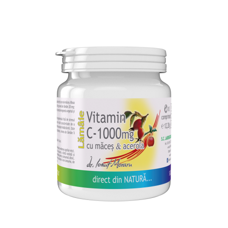 Vitamina C cu Maces si Acerola aroma Lamaie,1000mg, 10cps - MEDICA