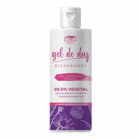 Gel de dus 99.5% vegetala cu bicarbonat, aloe, galbenele, musetel, 200ml - CETA