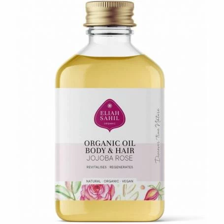 Ulei de jojoba si trandafir pentru corp si par, eco-bio, 100ml - Eliah Sahil
