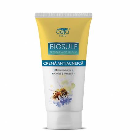 Crema antiacneica cu biosulf propolis si acid salicilic, 50ml - CETA