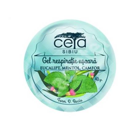 Gel respiratie usoara cu extracte de eucalipt, mentol si camfor, 40g - CETA