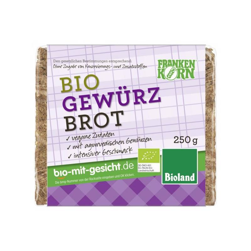 Paine cu condimente, eco-bio, 250g - FrankenKorn