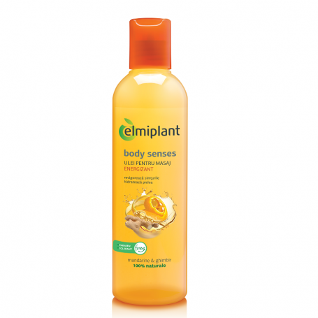 Ulei de masaj energizant cu mandarine si ghimbir, 250ml - ELMIPLANT