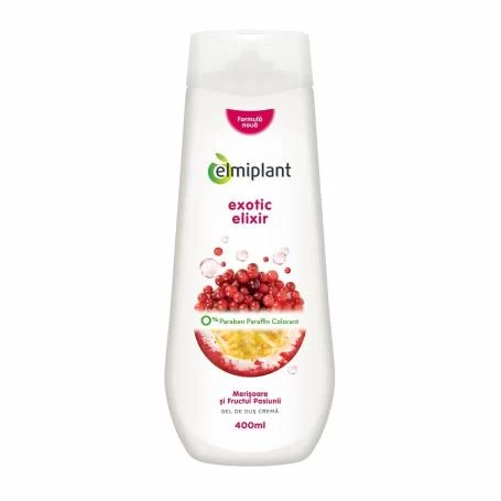Gel de dus crema cu merisor si fructul pasiunii Care Moments Exotic Elixir, 400ml - ELMIPLANT