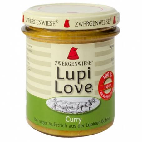 Lupi Love crema tartinabila din lupin si curry, fara gluten, eco-bio, 165g - Zwergenwiese