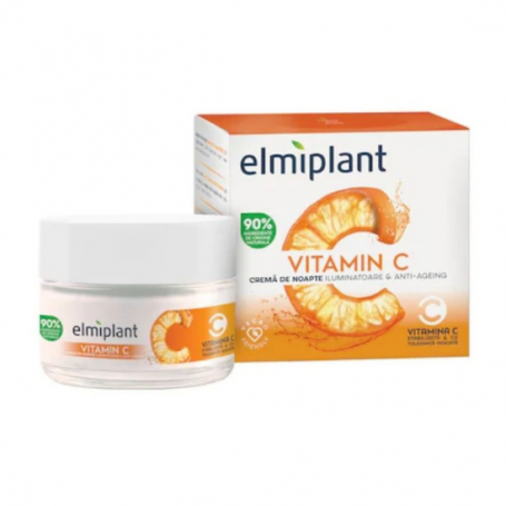 Crema de noapte cu Vitamin C, iluminatoare si anti-ageing, 50ml - ELMIPLANT