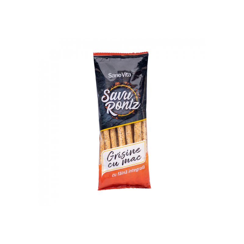 Grisine cu Mac si faina integrala, 50g - Sano Vita