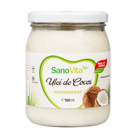 ULEI DE COCOS DEZODORIZAT, 500ML - Sano Vita