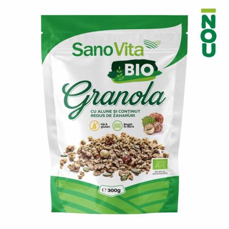 GRANOLA CU ALUNE LOW SUGAR, ECO-BIO, 300G - Sano Vita