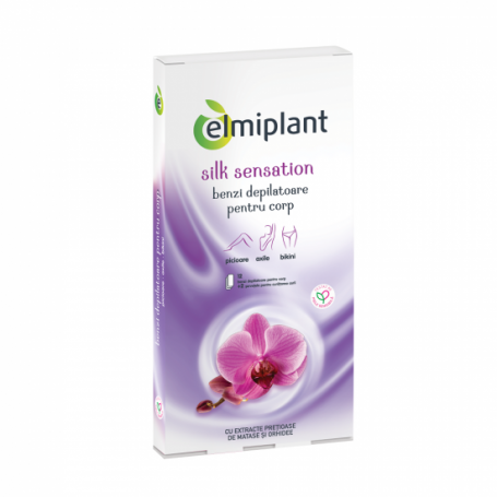 Silk Sensation benzile depilatoare pentru fata cu ulei de matase si orhidee, 20buc - ELMIPLANT