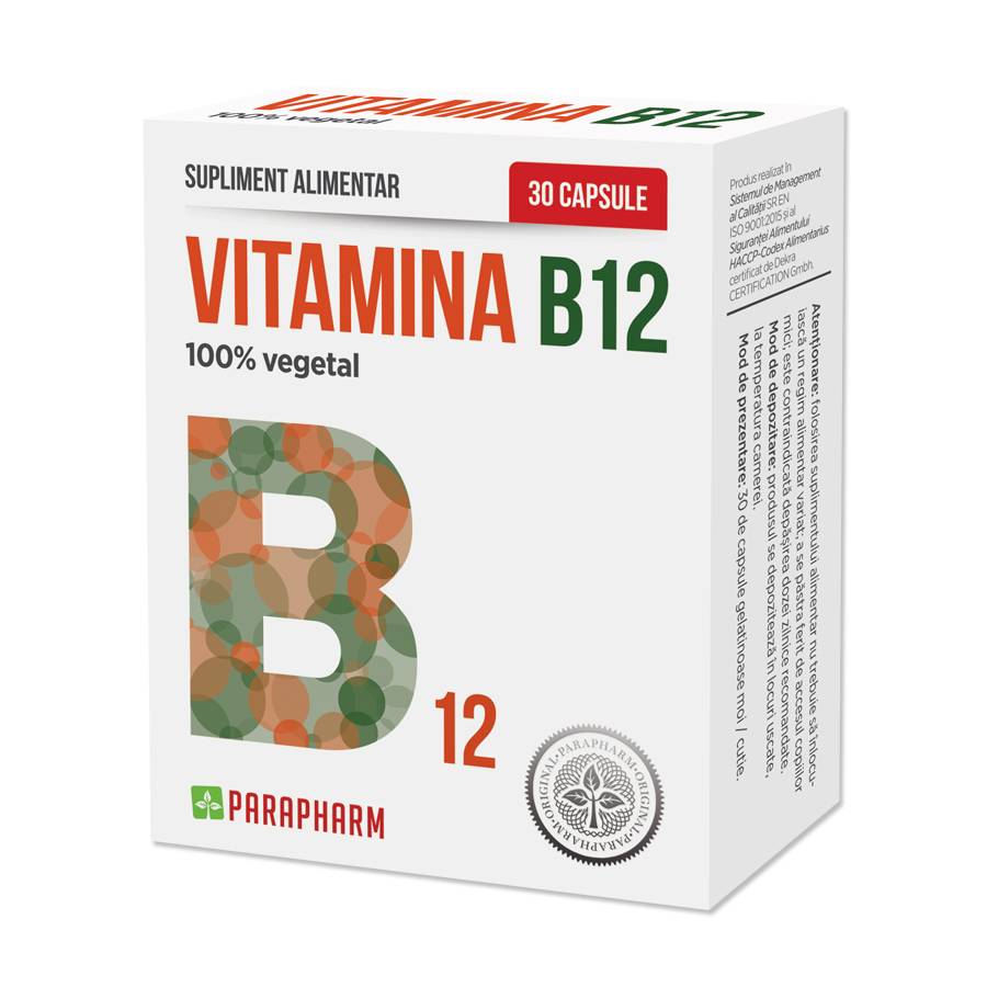 Quantum Parapharm Vitamina b12, 30cps - quantum pharm
