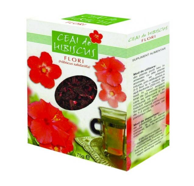 Quantum Parapharm Ceai de hibiscus, 75g - quantum pharm