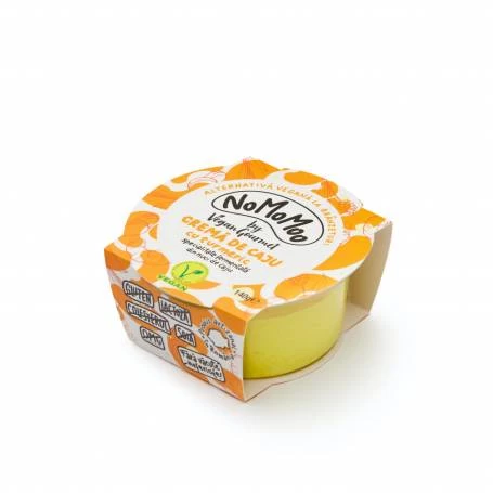 Crema de caju cu turmeric, specialitate fermentata din nuci de Caju, 150g - NoMoMoo