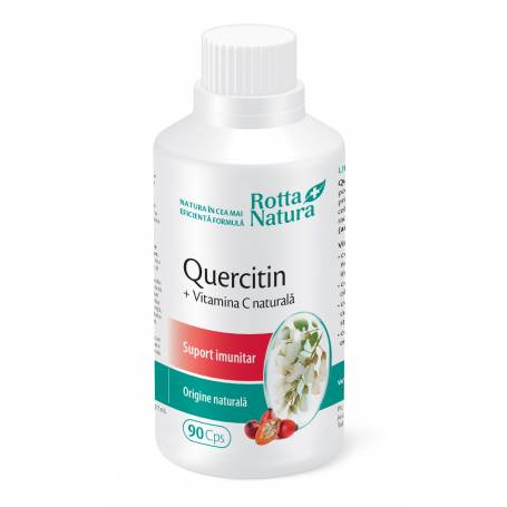 Quercitin si Vitamina C naturala, 90cps - ROTTA NATURA