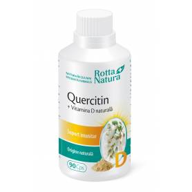 Quercitin si Vitamina D naturala, 90cps - ROTTA NATURA