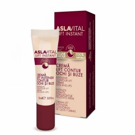 Crema lift intensiv pentru contur ochi si buze, 15ml - Aslavital