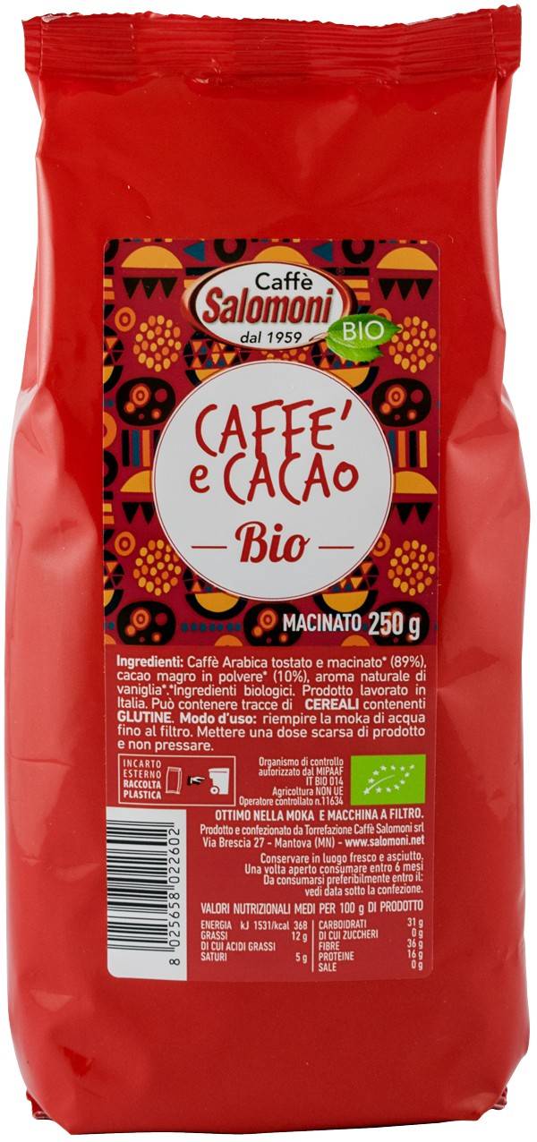 Cafea si cacao macinata, eco-bio, 250g - salomoni