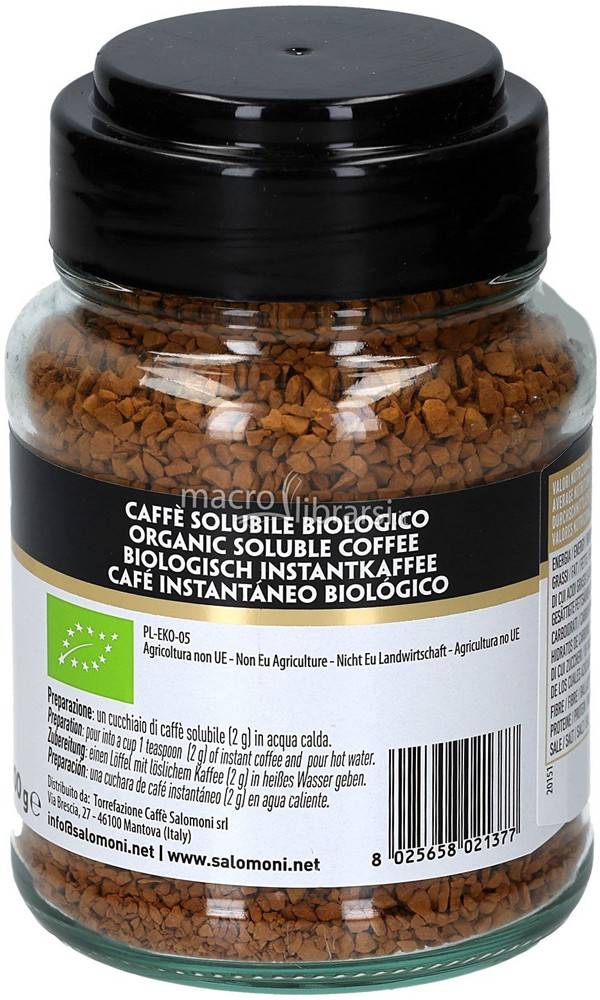 Cafea solubila liofilizata, eco-bio, 100g - salomoni