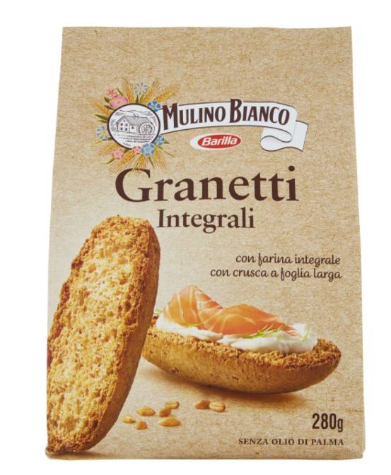 Granetti integrali - paine prajita faina integrala, mulino bianco, 280g - barilla