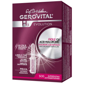Fiole cu acid hialuronic, 10buc - Gerovital H3 Evolution