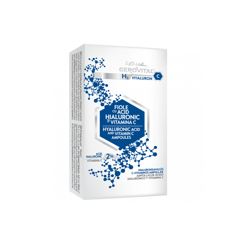 Fiole cu acid hialuronic si vitamina C, 10fiole - Gerovital H3