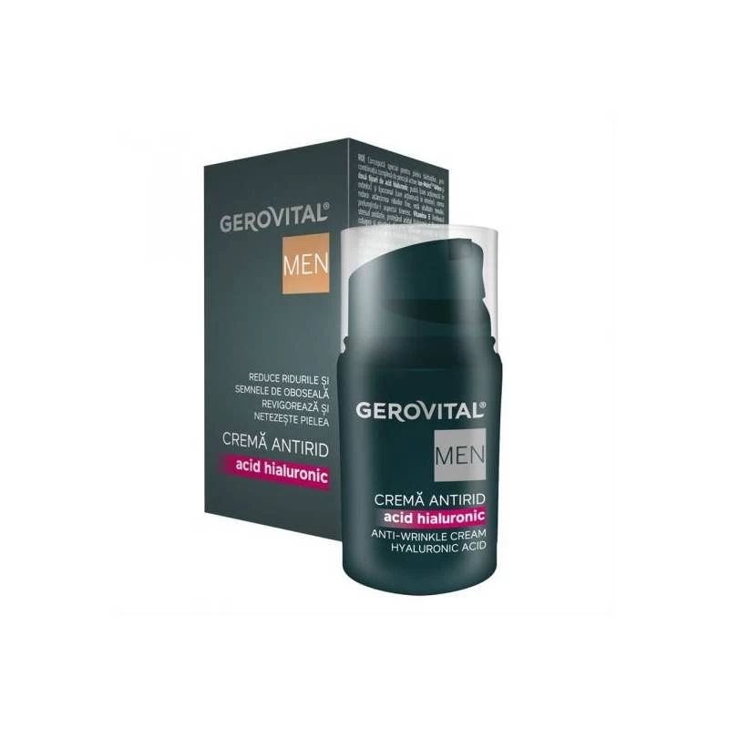 Crema antirid cu acid hialuronic, 30ml - Gerovital Men