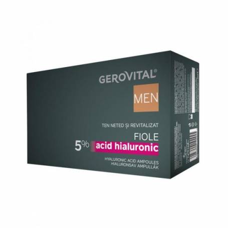 Fiole cu acid hialuronic 5%, 10fiole - Gerovital Men