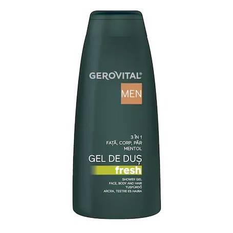 Gel de dus Fresh 3 in 1, 400ml - Gerovital Men