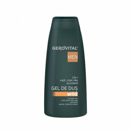 Gel de dus Wild 3 in 1, 400ml - Gerovital Men