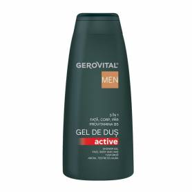 Gel de dus 3 in 1 Active, 400ml - Gerovital H3 Men