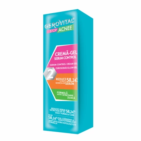 Crema gel sebum control, 50ml - Gerovital Stop Acnee