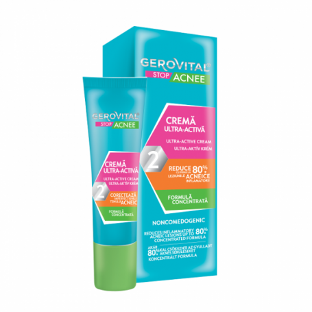 Crema ultra activa, 15ml - Gerovital Stop Acnee