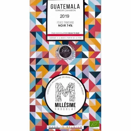 Ciocolata neagra 74% belgiana, artizanala, Guatemala, eco-bio, 70g - Millesime