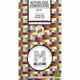 Ciocolata belgiana artizanala cu alune de padure, Republique Dominicaine, eco-bio, 70g - Millesime