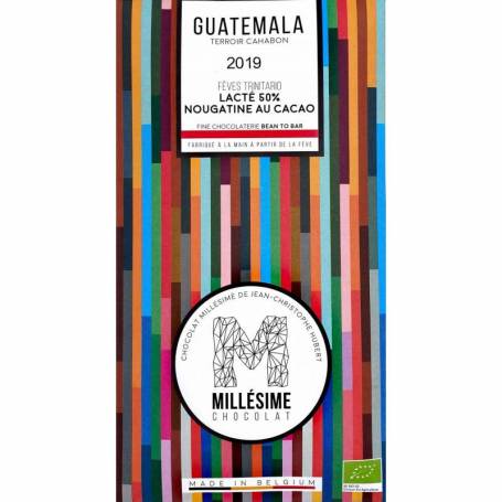 Ciocolata belgiana cu umplutura de cacao artizanala, Guatemala, eco-bio, 70g - Millesime