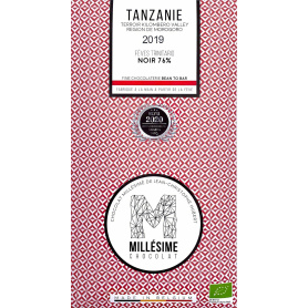 Ciocolata neagra 76% belgiana artizanala, Tanzanie, eco-bio, 70g - Millesime