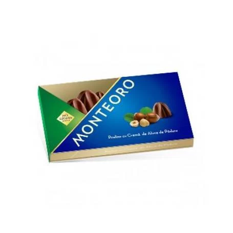 PRALINE FARA ZAHAR CU CREMA DE ALUNE DE PADURE, 15buc, 120g, MONTEORO - SLY NUTRITIA