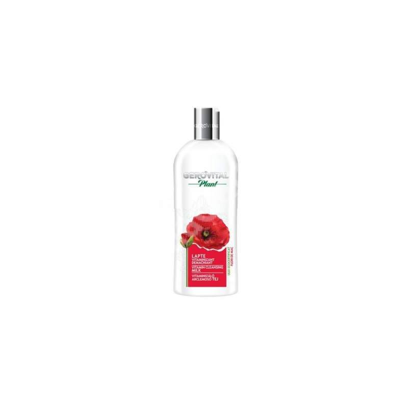 Lapte demachiant hidratant cu flori de mac, 200ml - Gerovital Plant