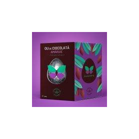 Ou cu ciocolata amaruie, fara zahar, 100g  - Sweeteria