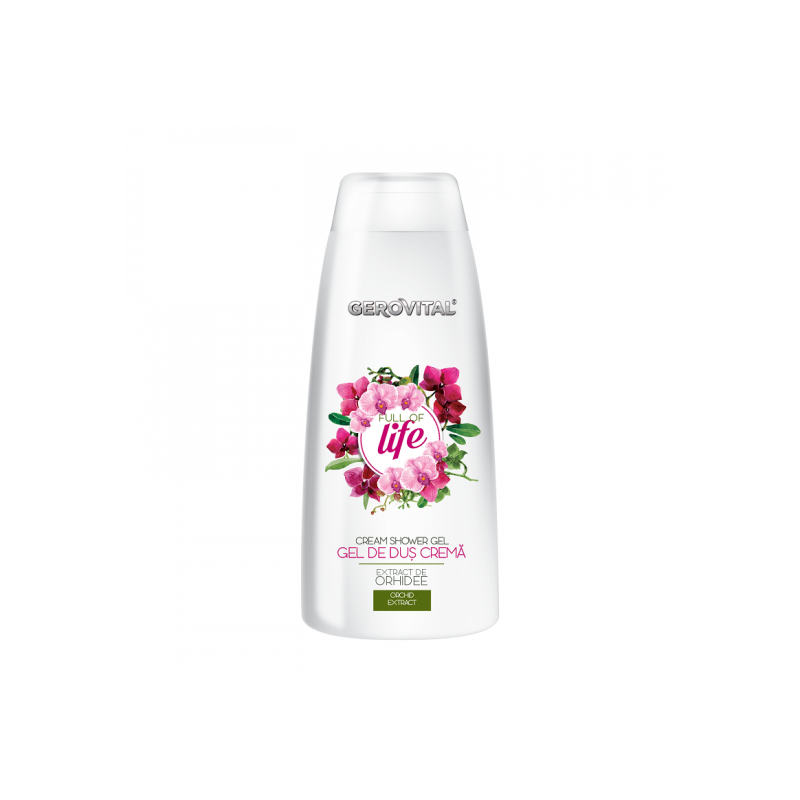 Gel de dus crema cu extract de orhidee Full of Life, 750ml - Gerovital