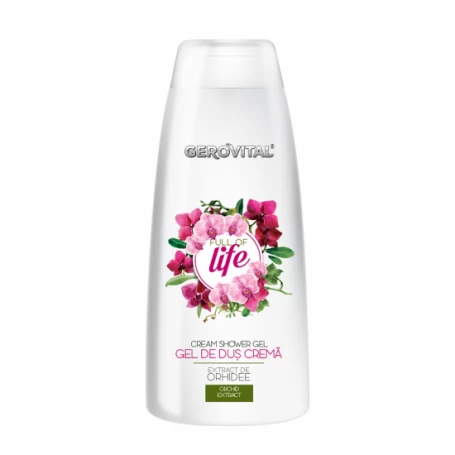 Gel de dus crema cu extract de orhidee Full of Life, 750ml - Gerovital