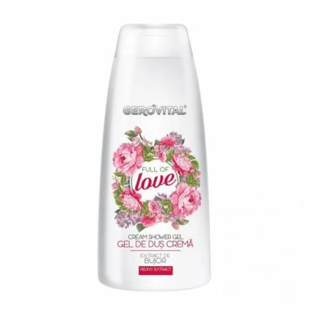 Gel de dus crema cu extract de bujor Full of Love, 250ml - Gerovital