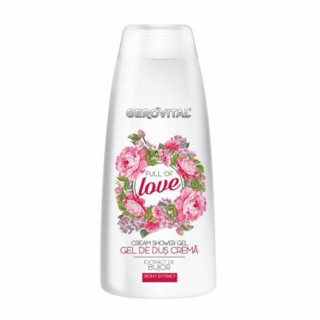 Gel de dus crema cu extract de bujor Full of Love, 400ml - Gerovital