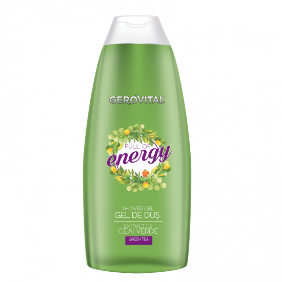 Gel de dus cu extract de ceai verde full of energy, 250ml - gerovital