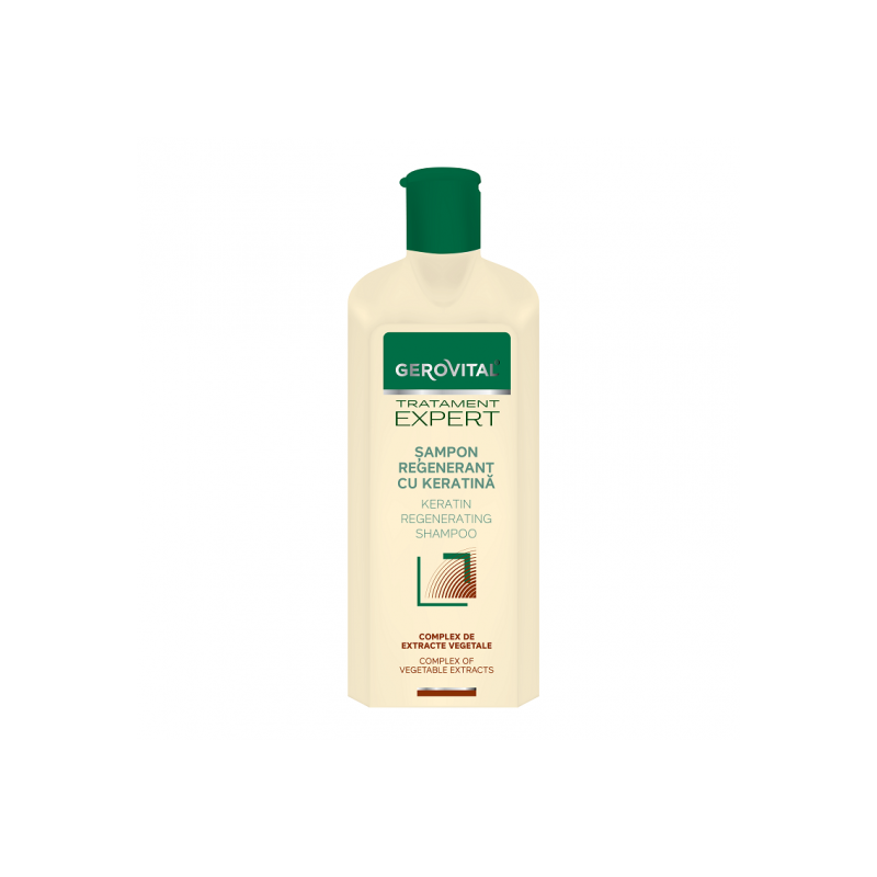 Sampon regenerant cu keratina, 400ml - Gerovital Tratament Expert