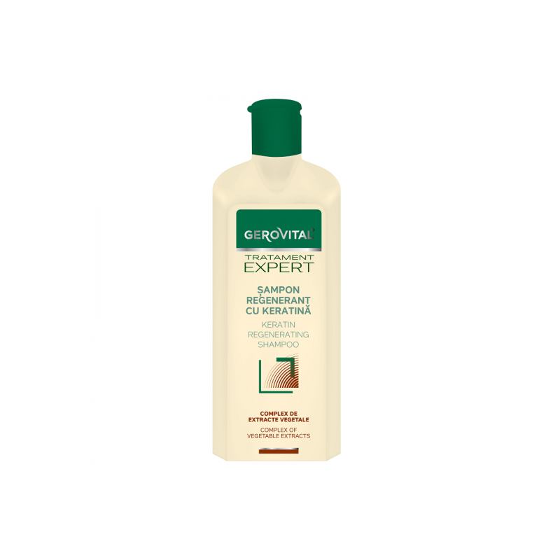 Sampon regenerant cu keratina, 250ml - Gerovital Tratament Expert