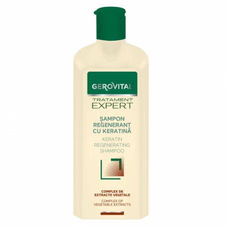 Sampon regenerant cu keratina, 250ml - Gerovital Tratament Expert
