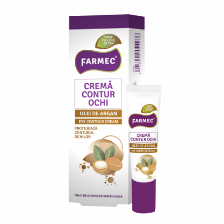 Crema contur ochi ulei de argan, 15ml - Farmec